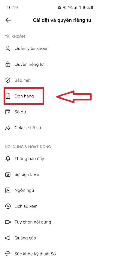 Hướng dẫn cách hủy đơn hàng trên Tiktok 2