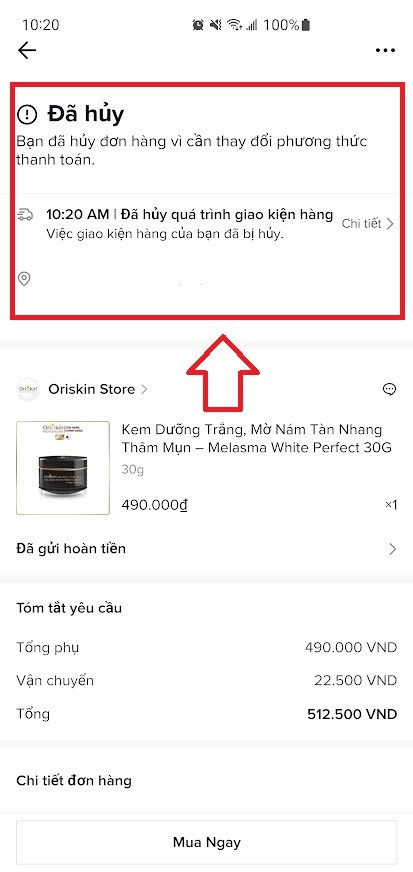 Hướng dẫn cách hủy đơn hàng trên Tiktok 5