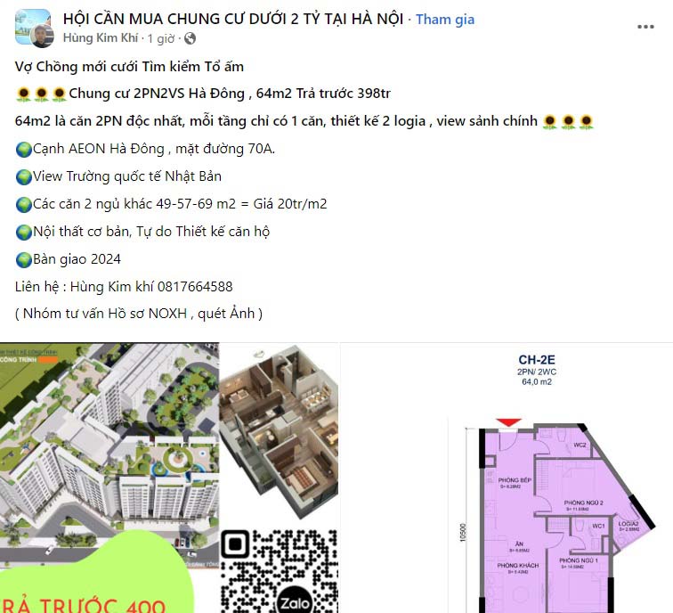 Mẫu content bán chung cư 2