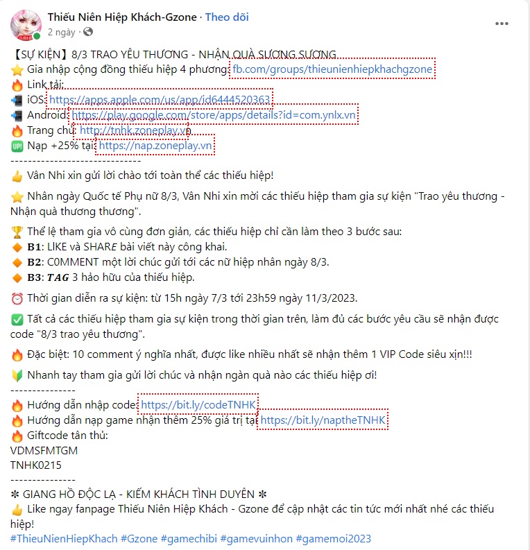 Mẫu content trong sự kiện 1
