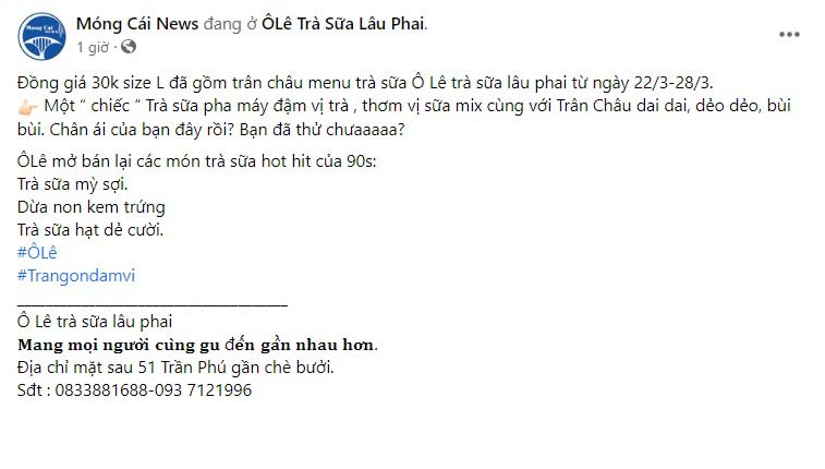 Tổng hợp những mẫu stt quảng cáo trà sữa hay 5