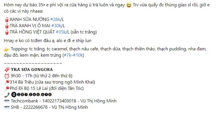 Quảng cáo trà sữa nhà làm 2