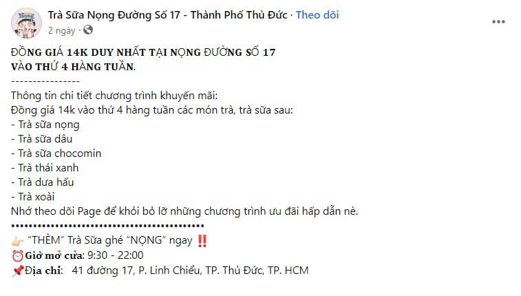 Mẫu quảng cáo trà sữa số 3