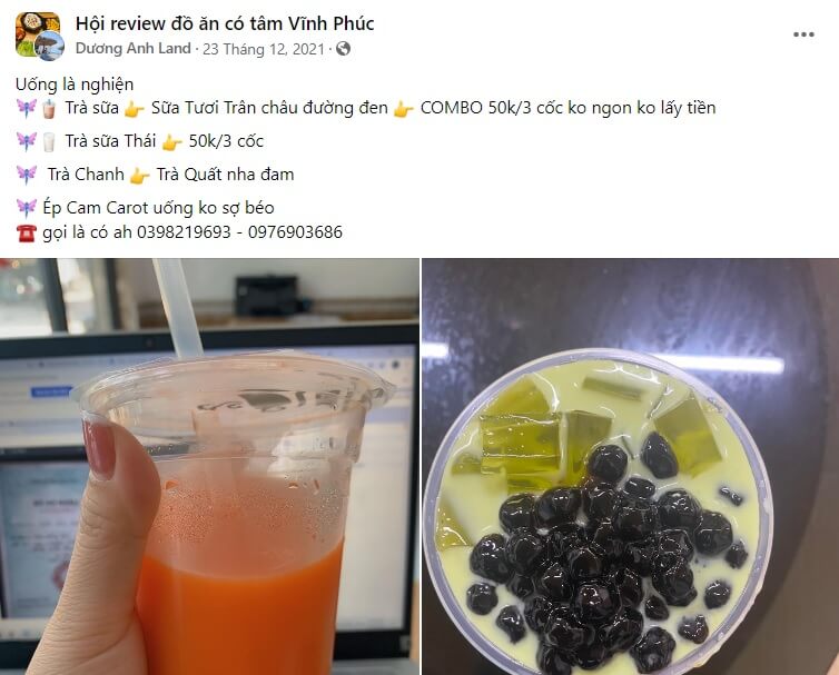 Mẫu quảng cáo trà sữa số 5