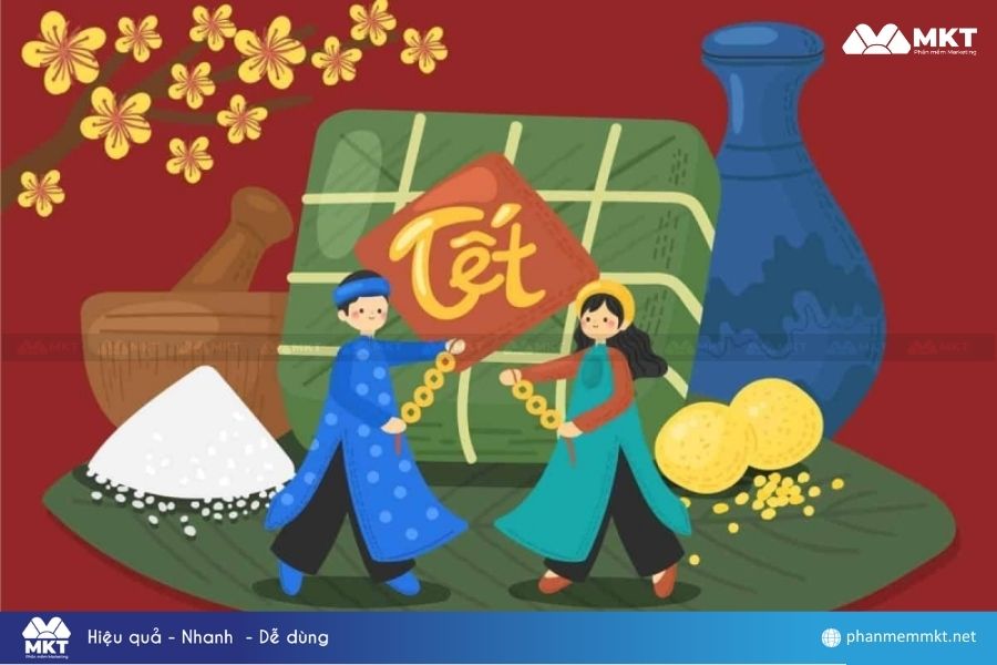Mẫu stt bán hàng bánh kẹo tết hài hước 