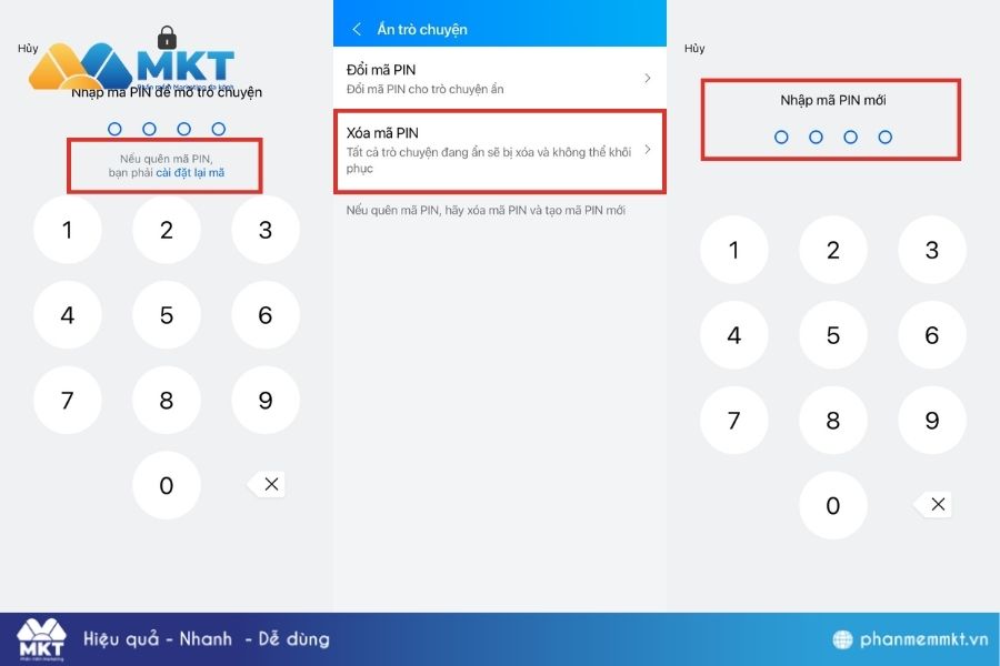 Cách lấy lại mã PIN khi quên 